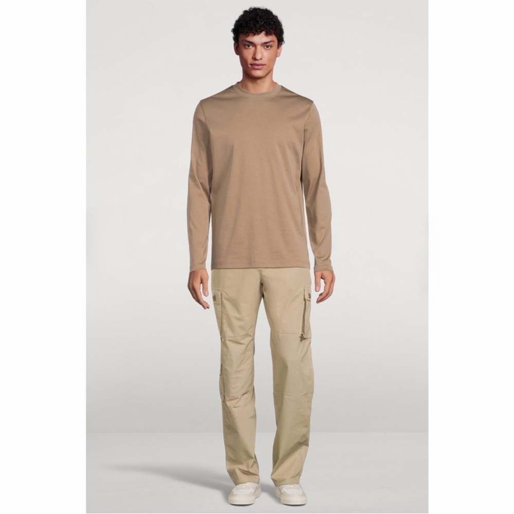 ROBERT BARAKETT • Georgia Long Sleeve T-shirt In Shitake - Picture 13 of 13